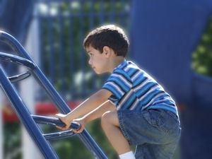 Child Climbing at Humphrey Park