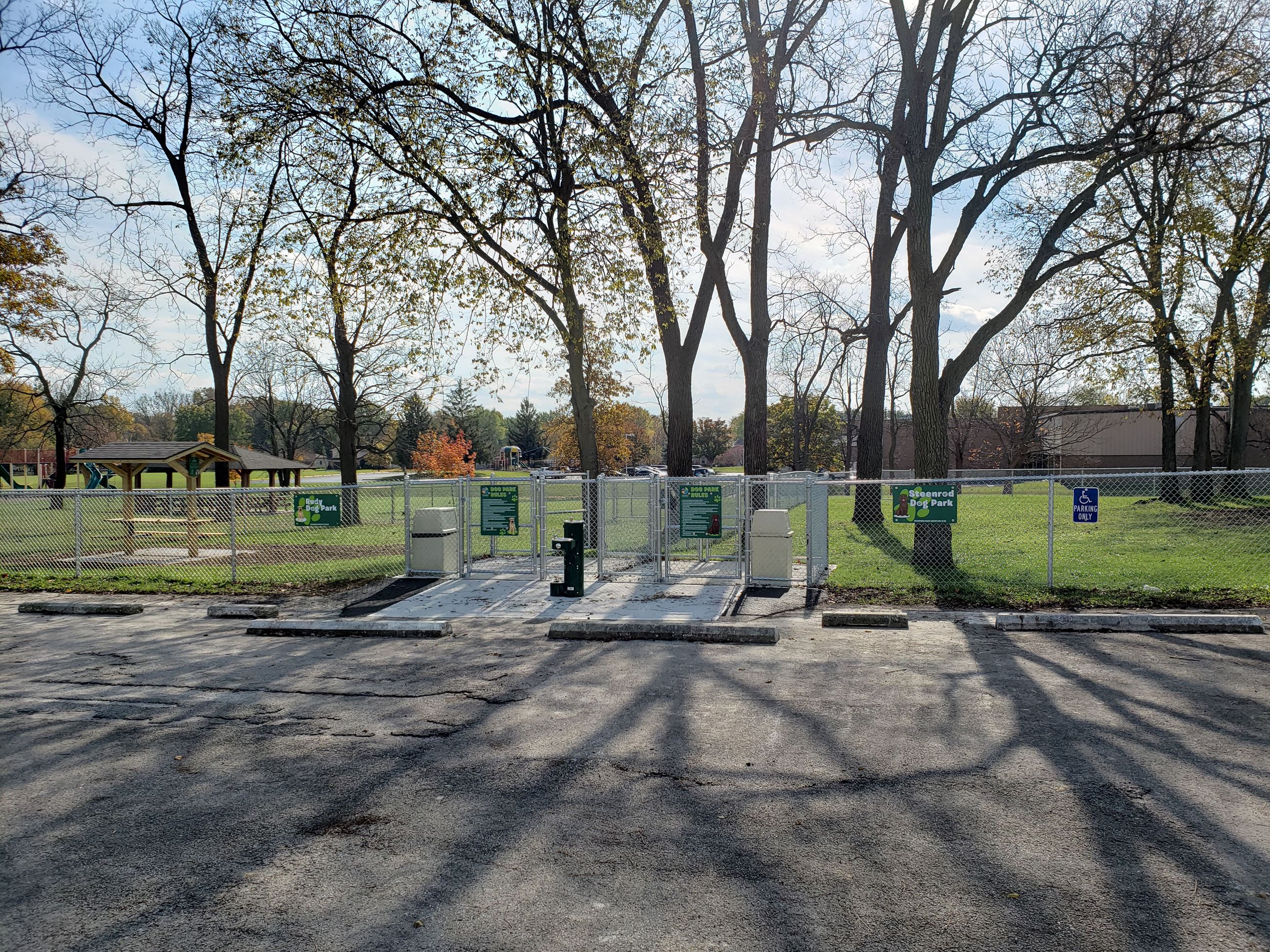 Exterior fencing of Rudy and Steenrod Dog Parks